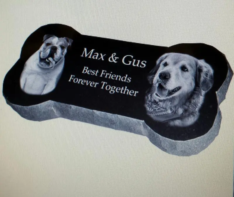 Granite Bone Flat Pet Memorial